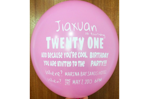 Balloon Printing Services Type 21 (Contact us for more details)